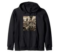Divertido Campo Batalla Soldado Casco Tigre Sudadera con Capucha