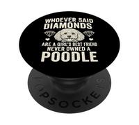 Divertido caniche, mejor amiga de las niñas, amante de los perros, dueña de mascotas PopSockets PopGrip Adhesivo