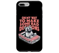 Divertido caos de viaje por carretera, mapache cuestionable para tomar decisiones Carcasa para iPhone 7 Plus/8 Plus