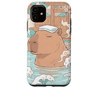 Divertido Capibara Japonés Ukiyo-e Onsen Hot Spring Carcasa para iPhone 11