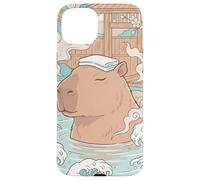 Divertido Capibara Japonés Ukiyo-e Onsen Hot Spring Carcasa para iPhone 15 Plus