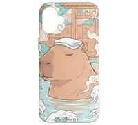Divertido Capibara Japonés Ukiyo-e Onsen Hot Spring Carcasa para iPhone 16 Plus