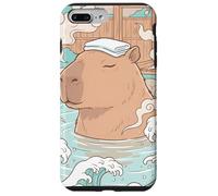 Divertido Capibara Japonés Ukiyo-e Onsen Hot Spring Carcasa para iPhone 7 Plus/8 Plus