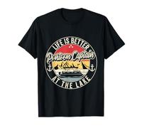 Divertido capitán de pontones La vida es mejor en el lago Camiseta
