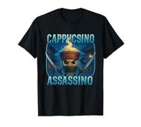 Divertido Cappuccino Assassin Café Ninja Samurái Camiseta Camiseta