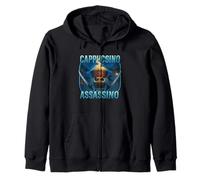 Divertido Cappuccino Assassin Café Ninja Samurái Camiseta Sudadera con Capucha