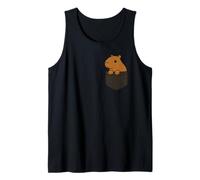 Divertido Capybara Pocket Pal Cute Chill Animal Capybara Vibes Camiseta sin Mangas