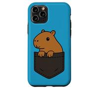 Divertido Capybara Pocket Pal Cute Chill Animal Capybara Vibes Carcasa para iPhone 11 Pro