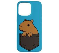 Divertido Capybara Pocket Pal Cute Chill Animal Capybara Vibes Carcasa para iPhone 15 Pro Max