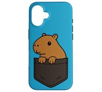 Divertido Capybara Pocket Pal Cute Chill Animal Capybara Vibes Carcasa para iPhone 16