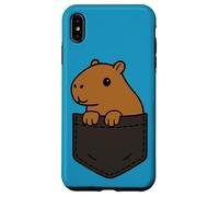 Divertido Capybara Pocket Pal Cute Chill Animal Capybara Vibes Carcasa para iPhone XS Max