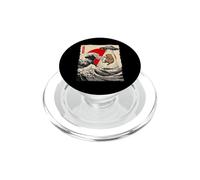 Divertido Capybara UFO Secuestro Gran Ola Kanagawa Anime PopSockets PopGrip para MagSafe