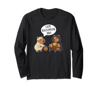 Divertido Capybaras Cómic Diseño Capy Halloween Bro Manga Larga