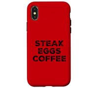 Divertido Carnívoro Dieta Amante del Filete Comedor de Carne Humor Anti-Vegano Carcasa para iPhone X/XS