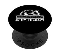 Divertido carpintero, carpintero, carpintería, es mi terapia PopSockets PopGrip Adhesivo
