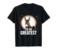 Divertido Cartel de Burro con el Texto «I'm The Greatest Silhouette Proud Donkey» Camiseta