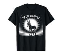 Divertido Cartel de Burro con el Texto «I'm The Greatest Silhouette Proud Donkey» Camiseta