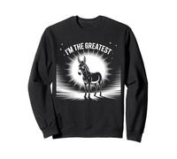 Divertido Cartel de Burro con el Texto «I'm The Greatest Silhouette Proud Donkey» Sudadera