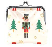 Divertido cartera de piel para mujer, con cierre de beso de soldados elegantes, color beige, Chic Soldiers Beige, UNITALLA, Classic, Chic Soldiers Beige, UNITALLA, Classic