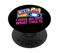 Divertido Casete Retro Vintage 80s Nostalgia PopSockets PopGrip Adhesivo