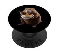 Divertido Castor Come Ramen Fans Ramen Dibujos Animados PopSockets PopGrip Adhesivo
