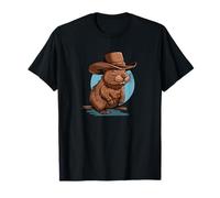 Divertido castor con sombrero de vaquero para un toque creativo Camiseta