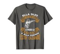 Divertido Caza Veces La Extraño A Ella Cuando Estoy Cazando Camiseta, Hombre, Asfalto, 6XL