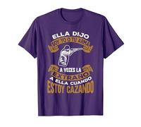 Divertido Caza Veces La Extraño A Ella Cuando Estoy Cazando Camiseta, Hombre, Morado, M