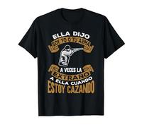 Divertido Caza Veces La Extraño A Ella Cuando Estoy Cazando Camiseta, Hombre, Negro, L