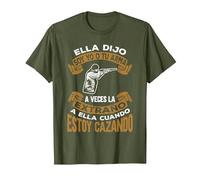 Divertido Caza Veces La Extraño A Ella Cuando Estoy Cazando Camiseta, Hombre, Verde Oliva, 3XL