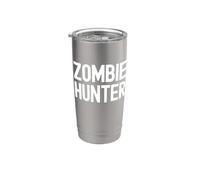 Divertido cazador de zom isfraz de Halloween caza zombies Vaso térmico de acero inoxidable de doble pared