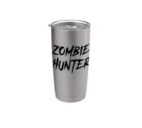 Divertido cazador de zom isfraz de Halloween caza zombies Vaso térmico de acero inoxidable de doble pared
