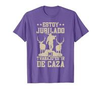 Divertido Cazar Cazador Mi Trabajo Es IR De Caza Camiseta, Hombre, Morado Jaspeado, S