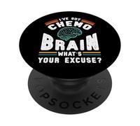 Divertido Cerebro Quimio ¿Cuál es tu Excusa Cáncer PopSockets PopGrip Adhesivo