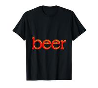 Divertido Cerveza Texto Diseño Fuego Meme Badass Camiseta