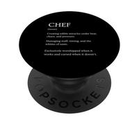 Divertido Chef Definición Diccionario Sarcástico PopSockets PopGrip Adhesivo