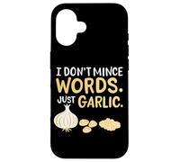 Divertido Chef Juego de Palabras de Cocina I Don't Mince Words Just Garlic Carcasa para iPhone 16