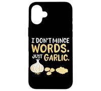 Divertido Chef Juego de Palabras de Cocina I Don't Mince Words Just Garlic Carcasa para iPhone 16 Plus