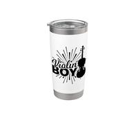 Divertido chico del violín Entusiasta del violín Chicos del Vaso térmico de acero inoxidable de doble pared