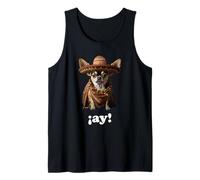 Divertido Chihuahua en Sombrero y Español - ¡Ay! Camiseta sin Mangas