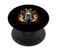 Divertido Chihuahua Perro Montando Una Motocicleta Chihuahua Amantes PopSockets PopGrip Adhesivo