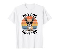 Divertido Chihuahua Tiny Dog Enorme Ego Jefe Actitud Camiseta