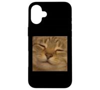 Divertido Chill Cara De Gato Borroso Foto Meme Carcasa para iPhone 16 Plus