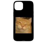 Divertido Chill Naranja Gato Cara Borrosa Foto Meme Humor Carcasa para iPhone 15 Plus