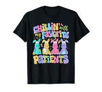 Divertido Chillin' Con Mis Pacientes Favoritos Escuadrón De Enfermeras De Pascua Camiseta