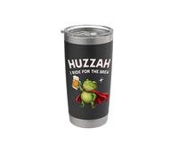 Divertido chiste de Frog Knight Huzzah I Ride For The Brew Beer Vaso térmico de acero inoxidable de doble pared