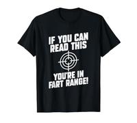 Divertido Chiste sobre Pedos si Puedes Leer Esto, estás en el Rango de Pedos Camiseta gráfica económica, Hombre, Negro, XL