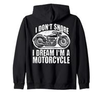Divertido ciclista ronquido, no ronquido, sueño que soy una motocicleta Sudadera con Capucha