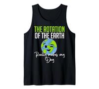 Divertido Ciencia Rotación Tierra Broma Astronomía Camiseta sin Mangas