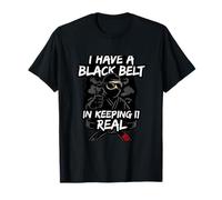 Divertido cinturón Negro Ninja en Keeping It Real Graphic Camiseta
